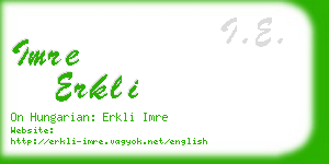 imre erkli business card